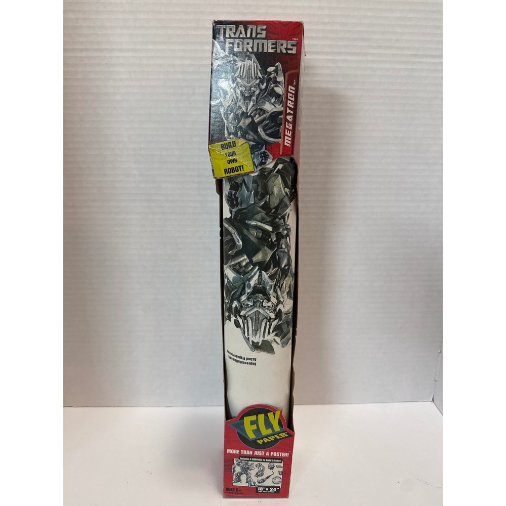 Transformers Megatron Fly Paper Wall Graphics 2007 Movie Build A Robot 18x24 New